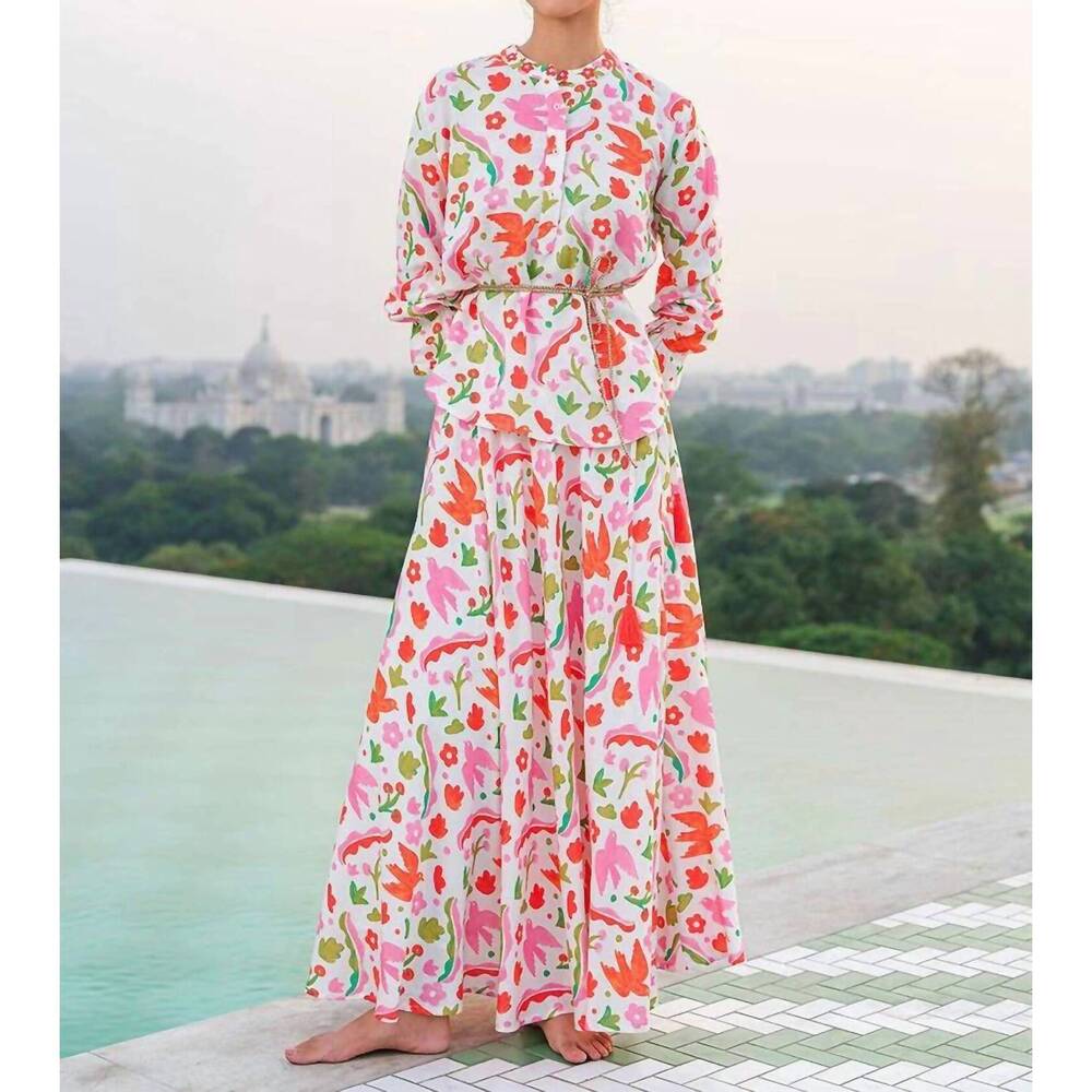 NEW NIMO WITH LOVE vanilla maxi skirt in mexico